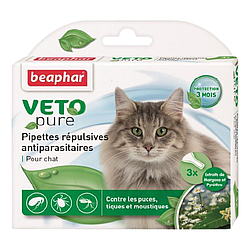 Краплі Beaphar Bio Spot On біо краплі від бліх та кліщів на холку для котів 1 піп.