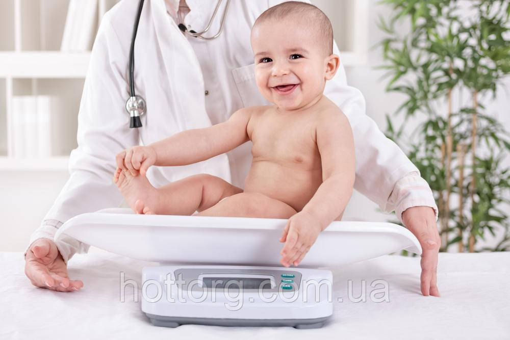 Электронные медицинские весы для новорожденных с ростомером