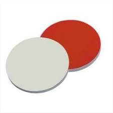 Септы для гвинтових кришок N8, білий силікон / червоний ПТФЕ , твердість 45° по Шору А, товщина 1,3 мм