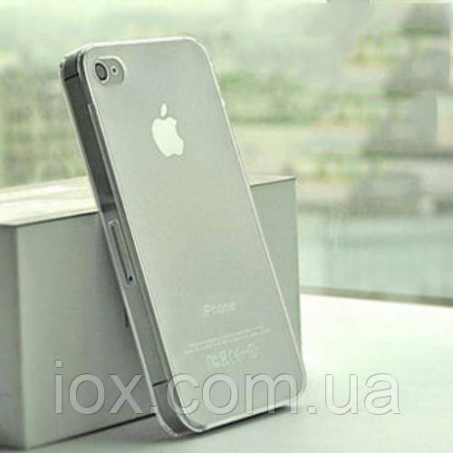 Стильний прозорий пластиковий чохол для Iphone 4, фото 1