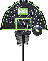 Баскетбольний кошик для батутів Exit Toys + мінім'ячик Чорний/Зелений
