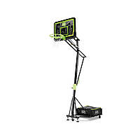 Стійка баскетбольна Exit Toys Galaxy переносна на колесах із щитом і кошиком Чорний/Зелений