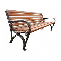 Деревянная скамейка Александрия 1650х700х780 мм садово-парковая деревянная на металлических ножках