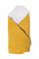 Плед-конверт детский Twins Velvet двухсторонний с липкой лентой 80 х 80 см Белый/Желтый
