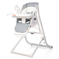 Стільчик для годування + шезлонг + гойдалка Carello Triumph CRL-10302 3 в 1 Cloud Grey з музичним модулем + дуга з іграшками та