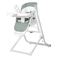 Стільчик для годування + шезлонг + гойдалка Carello Triumph CRL-10302 3 в 1 Olive Green з музичним модулем + дуга з іграшками та