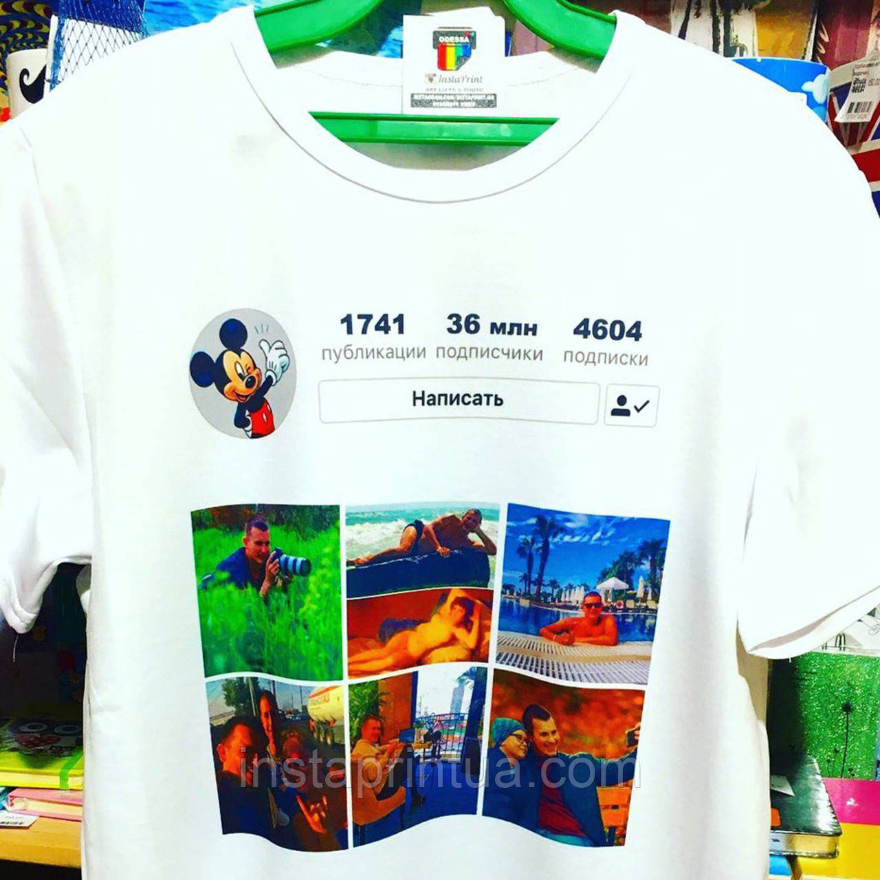 Футболка біла + друк сублімація. Друк на футболках, фото 1