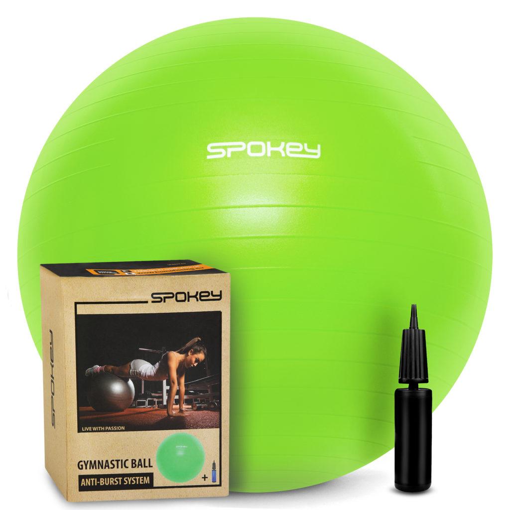 Гімнастичний м'яч для спорту, фітбол + насос, м'яч для фитнесу Spokey Fitball lIl 928897 65 см (original)