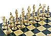 Елітні Шахи Ручної Роботи Manopoulos Ренесанс, В подарунок шахи ексклюзивні дерев'яний футляр 36х36 см Зелений, фото 2