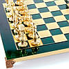 Елітні Шахи Ручної Роботи Manopoulos Ренесанс, В подарунок шахи ексклюзивні дерев'яний футляр 36х36 см Зелений, фото 9