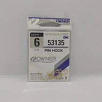 Крючки Owner серии Pin Hook 53135 #6. Овнер. Производство: Япония. Количество: 8 шт. в упаковке.