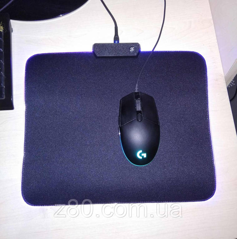 Килимок для мишки RGB 250х300х4мм, фото 2