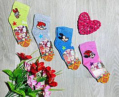 Шкарпетки дитячі 12 пар демісезонні з бавовни дівчинка ВиАтекс розмір 12(20-22) асорті
