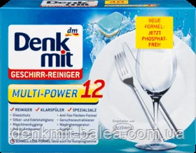 Таблетки для посудомийних машин Мульти Сила 12 Denkmit Multi Power 12 40 шт.