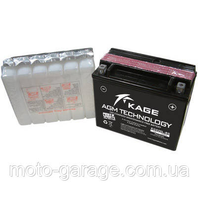 Акумулятор KAGE KGX20L-BS = YTX20H-BS
