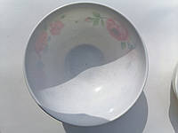 Пиала Салатник Тарелка круглая глубокая Цветы Пластик Меламин d=13 см h=6 см Расцветка в ассортименте