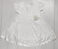 Платье для девочки, короткий рукав,гипюровое, Breeze (размер 116)