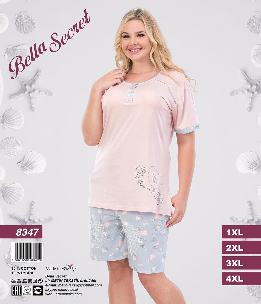 Комплект Летний Женский (футболка Короткий Рукав+шорты), BellaSecret ...