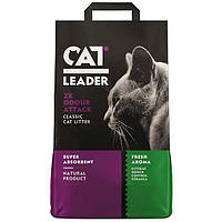 Cat Leader Classic 2xOdour Attack Fresh 5 кг ПОДВІЙНА СВЕЖЕСТЬ супер всмоктуючий наповнювач в котячий туалет