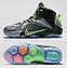 Nike Lebron 12 Grey/Black/Green, фото 3