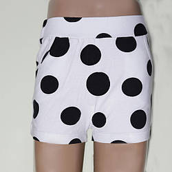 Шорти для дівчинки (Чорний горох) трикотажні, Lovetti (розмір 98)