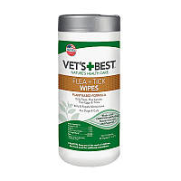 Vet`s Best Flea Tick Wipes (Ветс Бест Флеа Тик Вайпс) влажные салфетки от блох, клещей и насекомых для собак