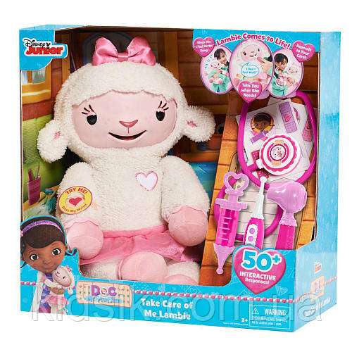Інтерактивна овечка Леммі, Доктор-Плюшева. Disney Junior Doc McStuffins Take Care of Me Lambie Interactive