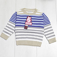 Детский свитер для мальчика в цветную полоску, круглая горловина, ТМ Лютик (размер 98)