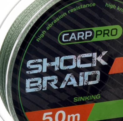 Шок-лідер Carp Pro Shock Braid PE X8 0.16 мм 25 м Dark Green