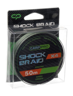 Шок-лідер Carp Pro Shock Braid PE X8 0.16 мм 25 м Dark Green, фото 3