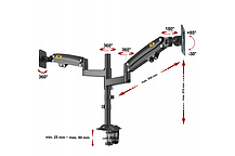 Кронштейн настільний для двох моніторів TV LCD North Bayou NB H180 22 "- 32", фото 2