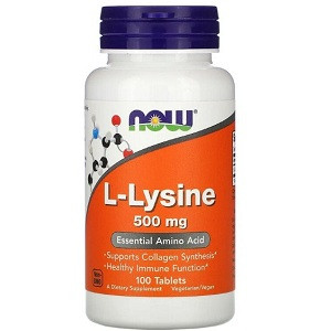 Лізин Now L-Lysine 500 mg (100 таблеток.), фото 1