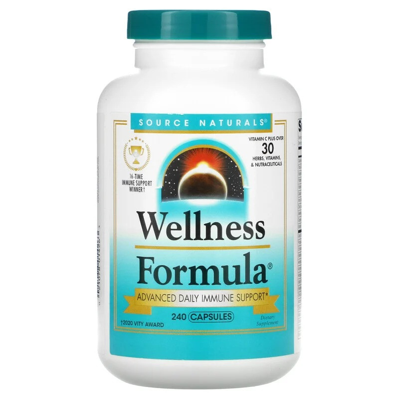 Комплекс для імунітету Source Naturals "Wellness Formula" вітаміни + 25 трав (240 капсул), фото 1