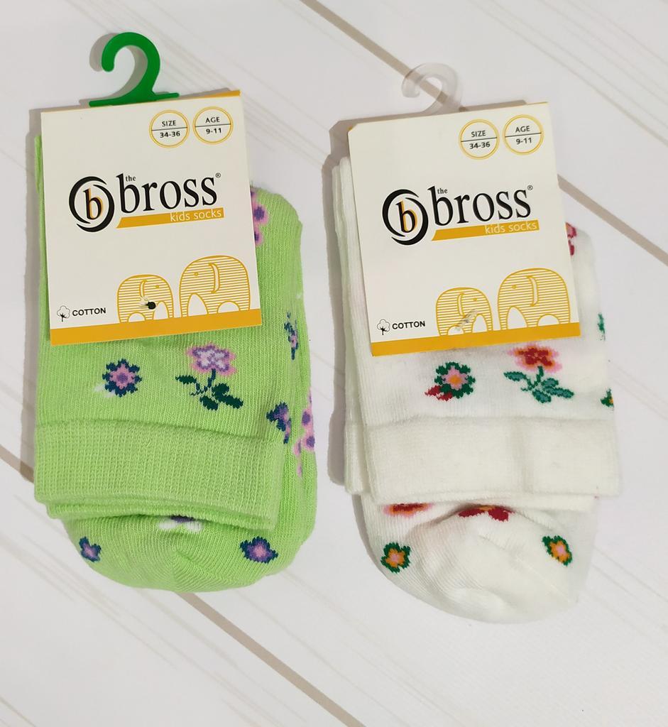 Шкарпетки для дівчинки високі демісезонні, з малюнком, Bross