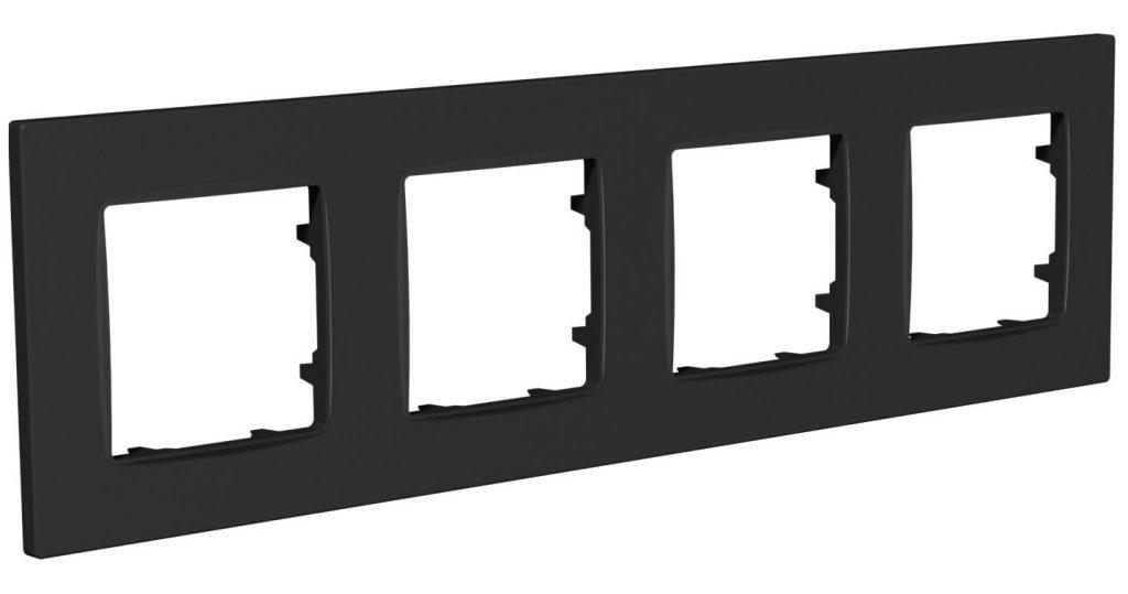 Рамка 4-а NORDIK PLANK, антрацит (арт. PLK1040242), фото 1