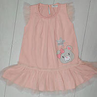 Платье-сетка для девочки, без рукавов (мишка +звезда),Breeze (размер 86)