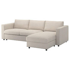 IKEA VIMLE Чохол на 3-місний диван з шезлонгом Gunnared бежевий (693.993.04)