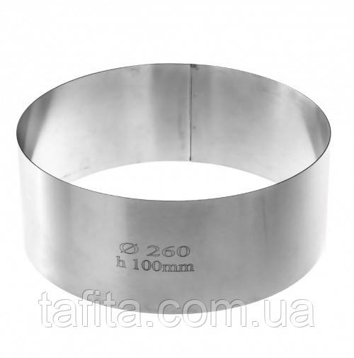 Кільце для бісквіта і формування десертів 20 см, висота 10 см, фото 1