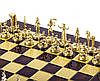 Елітні шахи подарункові для дорослих Manopoulos Міньонскій воїн латунь в дерев'яному футлярі 36х36см Червоний, фото 4