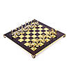 Елітні шахи подарункові для дорослих Manopoulos Міньонскій воїн латунь в дерев'яному футлярі 36х36см Червоний, фото 9