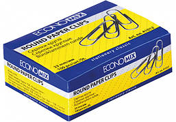 Скріпки круглі Economix 33мм, 100шт в карт.коробці E41012