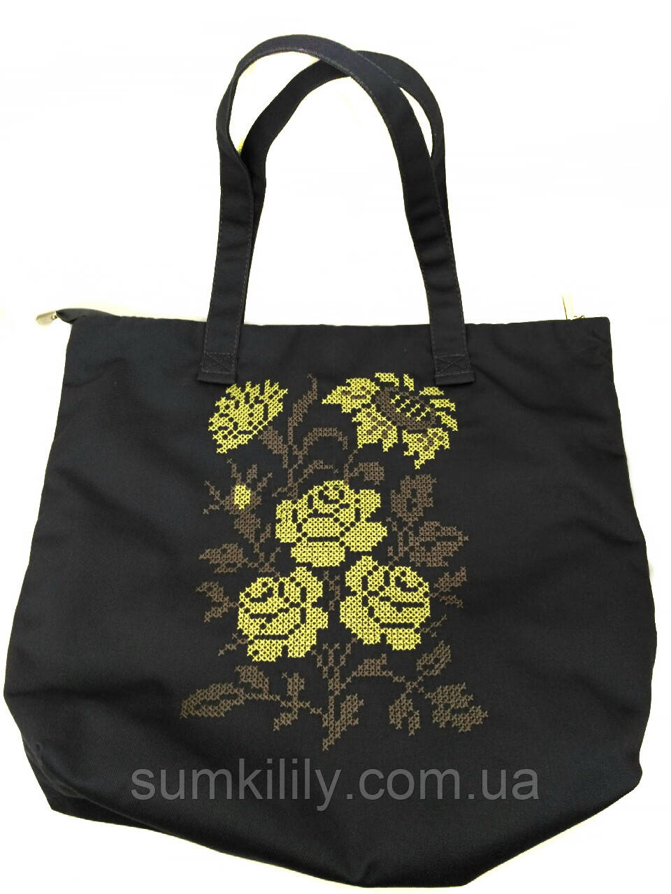 Текстильна сумка з вишивкою  Шоппер 21, фото 1