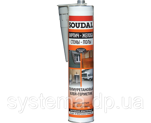 Клей-герметик SOUDAL PU Sealant 300 мл, коричневий, фото 1