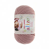 Пряжа Baby Wool 50гр - 175м (161 Пудра) Alize, Детская пряжа (40%-шерсть, 20%-бамбук, 40%-акрил,Турция