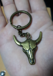 Брелок на ключи под бронзу металл бык бычок буйвол брутальный - фото 2 - id-p1399158245