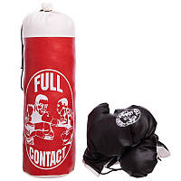 Боксерский набор детский (перчатки+мешок) h-39см, d-14см BO-4675-S, Красный: Gsport