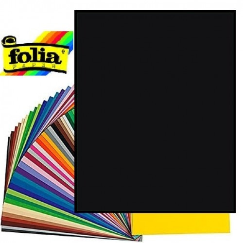 Дизайнерський матовий картон Folia 30 * 30см чорний 1 лист