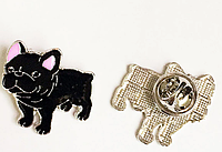 Брошь брошка піктограм французька бульдог чорний пес собака метал емаль якість! пін