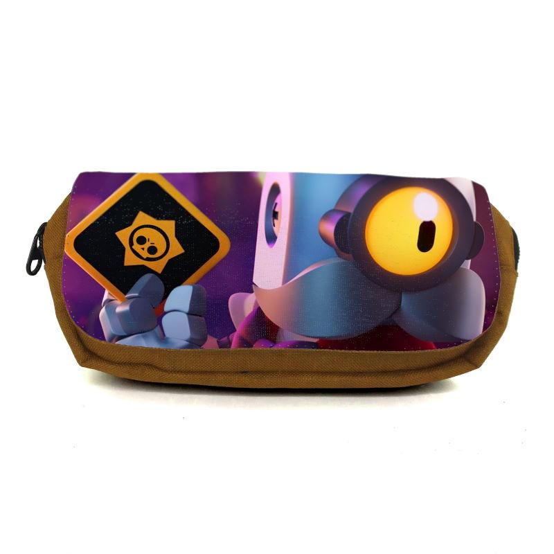Шкільний пенал Бравл Старс органайзер універсальний (Brawl Stars — 0035) жовтогарячий, фото 1