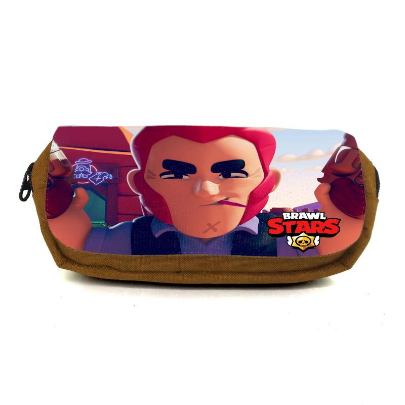 Шкільний пенал Бравл Старс органайзер універсальний (Brawl Stars — 0054) жовтогарячий, фото 1
